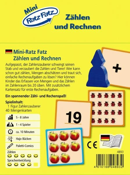 HABA 4893 - Mini Mitbringspiel - Ratz Fatz - Zählen und Rechnen HABA 4893 - Mini Mitbringspiel - Ratz Fatz - Zählen Und Rechnen -Spielzeug Welten Winkel
