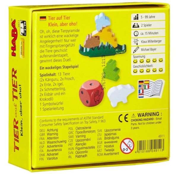 Haba 4911 Tier Auf Tier Klein Haba 4911 Tier Auf Tier Klein -Spielzeug Welten Winkel