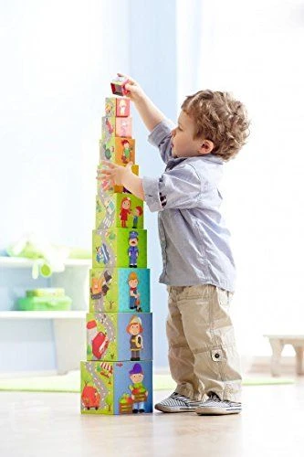 HABA 301524 - Stapelwürfel - Flotte Flitzer HABA 301524 - Stapelwürfel - Flotte Flitzer -Spielzeug Welten Winkel