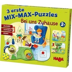 HABA 301649 - 3 Erste Mix-Max-Puzzles - Bei Uns Zu Hause