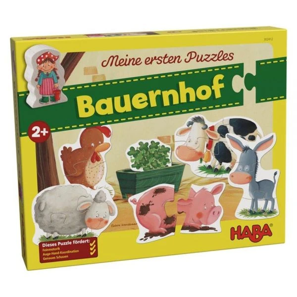 HABA 302412 - Meine ersten Puzzles - Bauernhof HABA 302412 - Meine Ersten Puzzles - Bauernhof -Spielzeug Welten Winkel