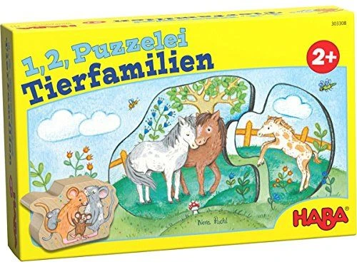 HABA 303308 - 1, 2, Puzzelei - Tierfamilien HABA 303308 - 1, 2, Puzzelei - Tierfamilien -Spielzeug Welten Winkel