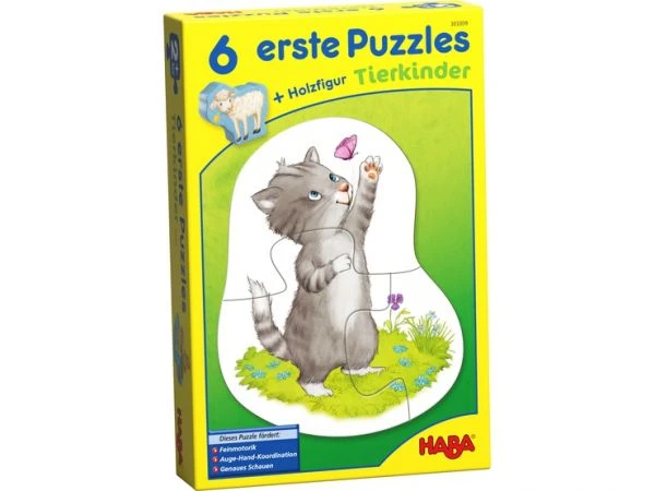Haba 303309 - 6 erste Puzzles – Tierkinder Haba 303309 - 6 Erste Puzzles – Tierkinder -Spielzeug Welten Winkel
