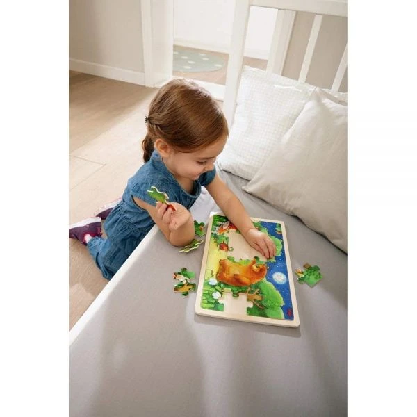 HABA 303645 - Holzpuzzle - Nachtwächterbär HABA 303645 - Holzpuzzle - Nachtwächterbär -Spielzeug Welten Winkel