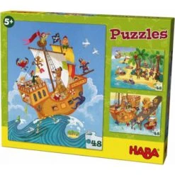 HABA 304222 - Puzzle - Pirat & Co, 48 Teile