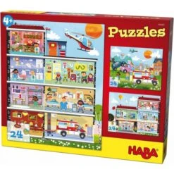 HABA 304283 - Puzzle - Kleines Krankenhaus, 24 Teile -Spielzeug Welten Winkel 4010168239750 1 600x600