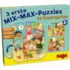 HABA 304431 - 3 Erste Mix-Max-Puzzles - Im Kindergarten, 7, 8 & 9 Teile