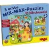 HABA 304432 - 3 Erste Mix-Max-Puzzles - Im Märchenwald, 7, 8 & 9 Teile