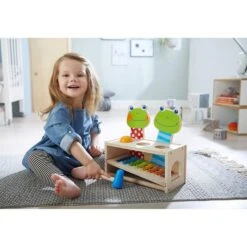 HABA 304271 - Klopfbank - Klang-Klopfbank Froschkonzert -Spielzeug Welten Winkel 4010168241135 1 600x600