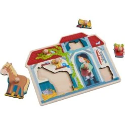HABA 304592 - Greifpuzzle - Im Pferdestall -Spielzeug Welten Winkel 4010168242484 2 600x600