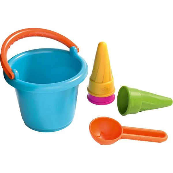 HABA 304680 - Sandspielzeug - Sandspiel-Set Kleinkind-Eimer mit Eistüten HABA 304680 - Sandspielzeug - Sandspiel-Set Kleinkind-Eimer Mit Eistüten -Spielzeug Welten Winkel