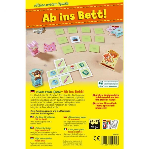 HABA 304761 - Meine ersten Spiele - Ab ins Bett! HABA 304761 - Meine Ersten Spiele - Ab Ins Bett! -Spielzeug Welten Winkel