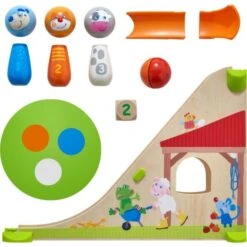 HABA 305414 - Kullerbü - Kugelbahn Kegelfarm -Spielzeug Welten Winkel 4010168249988 2 600x600