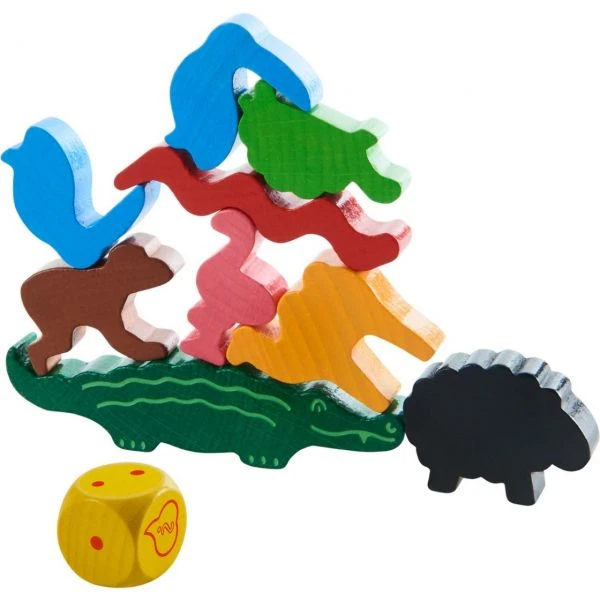 HABA 305520 - Kinderspiel - Tier auf Tier, Das wackelige Stapelspiel HABA 305520 - Kinderspiel - Tier Auf Tier, Das Wackelige Stapelspiel -Spielzeug Welten Winkel