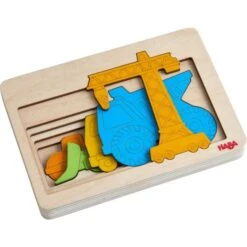 HABA 305530 - Holzpuzzle - Baustellenfahrzeuge