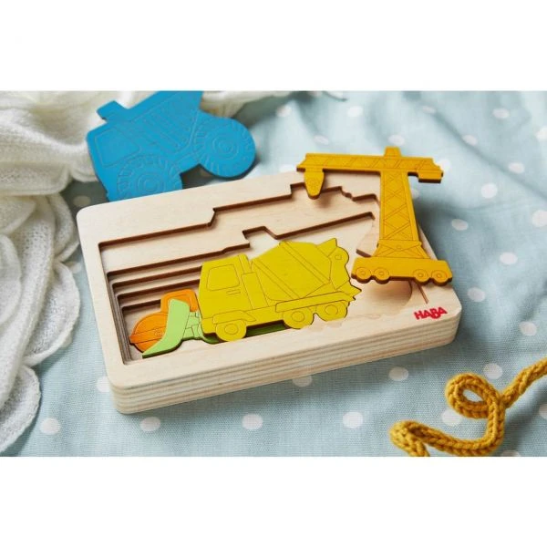 HABA 305530 - Holzpuzzle - Baustellenfahrzeuge HABA 305530 - Holzpuzzle - Baustellenfahrzeuge -Spielzeug Welten Winkel