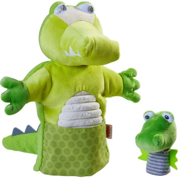 HABA 305754 - Handpuppe - Krokodil mit Baby HABA 305754 - Handpuppe - Krokodil Mit Baby -Spielzeug Welten Winkel