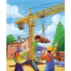 HABA 305883 - Puzzle - Baustellenfahrzeuge, 3er Set -Spielzeug Welten Winkel 4010168254203 2 600x600