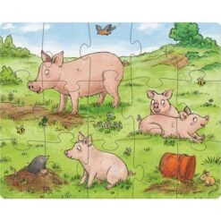 HABA 305884 - Puzzle - Bauernhoftiere, 3er Set -Spielzeug Welten Winkel 4010168254210 2 600x600