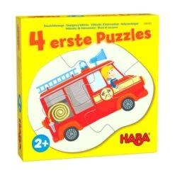 HABA 306182 - Puzzle - 4 Erste Puzzles, Einsatzfahrzeuge, 2-4 Teile