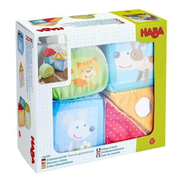 HABA 306688 - Entdeckerwürfel - Tierisch geometrisch HABA 306688 - Entdeckerwürfel - Tierisch Geometrisch -Spielzeug Welten Winkel