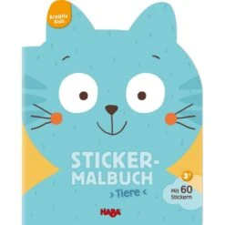HABA 304435 - Kreativ Kids - Sticker-Malbuch Tiere
